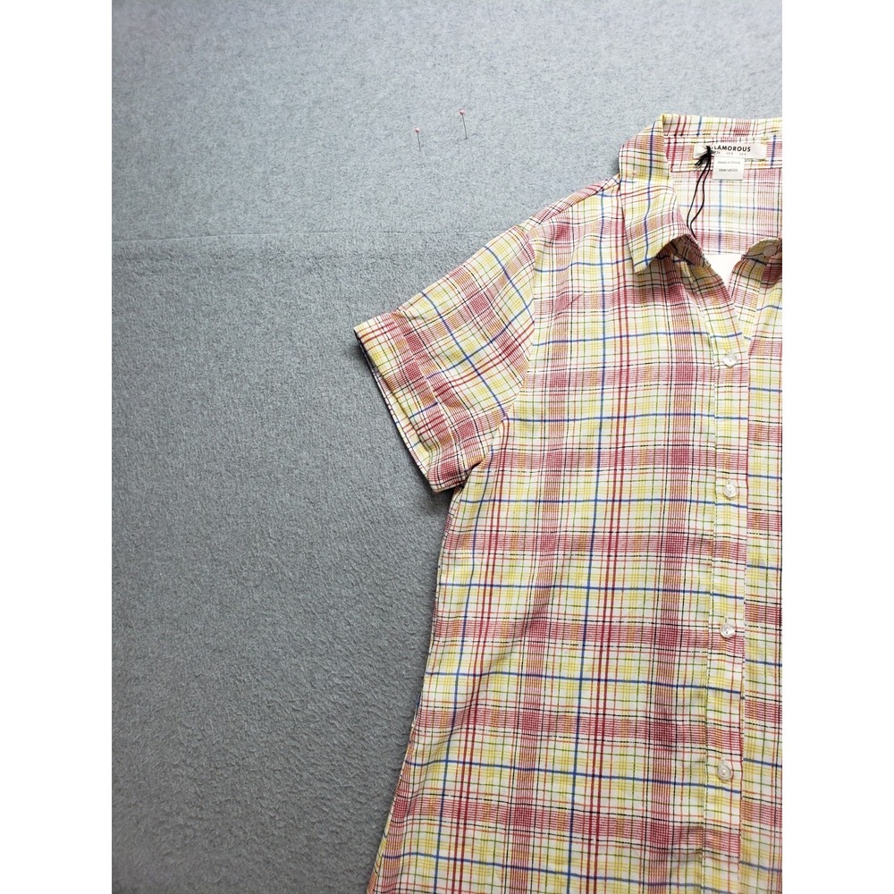 Glamorous Women Shirt Dresses 4 Multicolor Striped Button Front Collared Casual - Picture 2 of 15